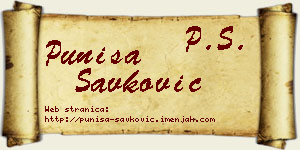 Puniša Savković vizit kartica
